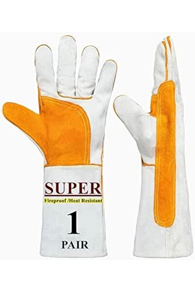 Generic Exifor 14 Inch Welding Gloves with Kevlar Stitching - Large Leather F...