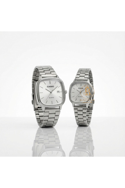 Casio كاسيو LTP كبلز فضي| طقم نسائي + رجالي