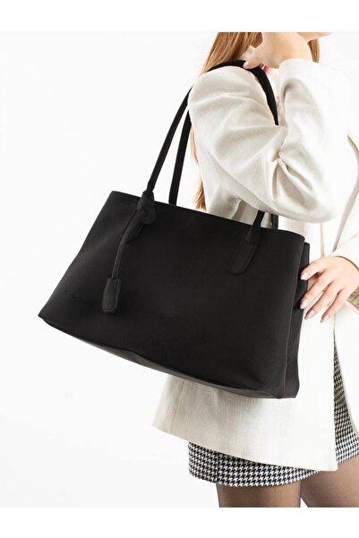 podyumgiyim Suede Large Size Women's Shoulder Bag