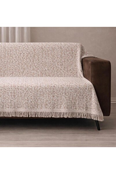 Serenova Lüks %100 Pamuk Koltuk-Çekyat Örtüsü 180x220 Kaymaz Model Bej