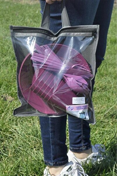 Gürçay Hırdavat Çantalı Kamp Piknik Seti 4 Kişilik Mor