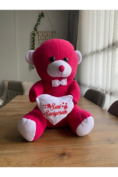 Esin Grup Large Teddy Bear with Plush Heart 55 cm