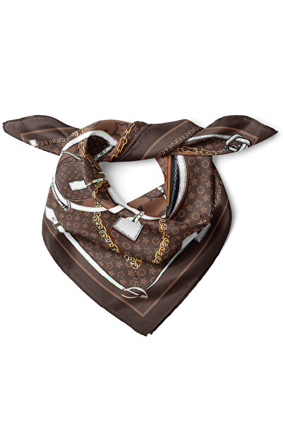nehir eşarp Zincir & Çanta Desen Fular Bandana 50x50 Cm