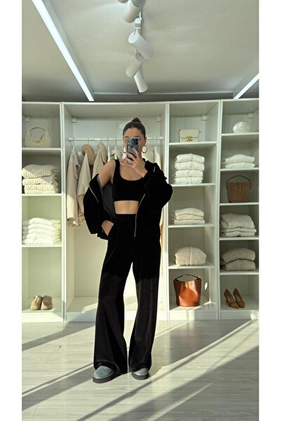 LUUNA STORE Eloria 3-Piece Velvet Suit - Black