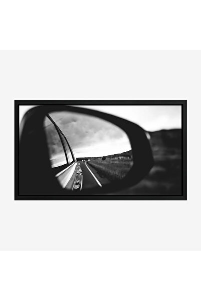Tajridhome لوحة طريق - مرآة سيارة - سماء غائمة - درامي - لوحات فنية مودرن - ل...