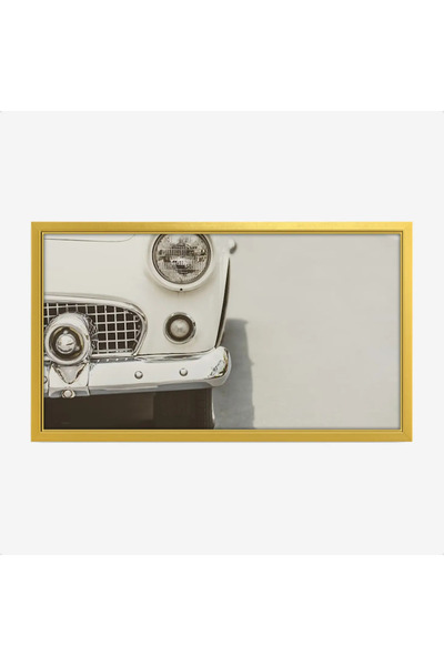 Tajridhome Car painting - Classic car - Neutral colors - Vintage - Modern art...