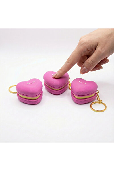 Atatuğ Hediyelik Heart Macaron Mechanical Keyboard Keychain - Asmr Sound Stre...