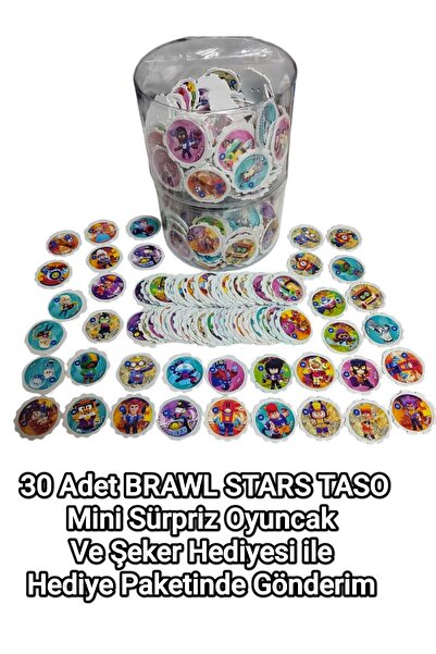 Emrah Gültekin Brawl Stars Taso Seti 30 Adet Oyun Tasosu Hediye Paketli Mini ...