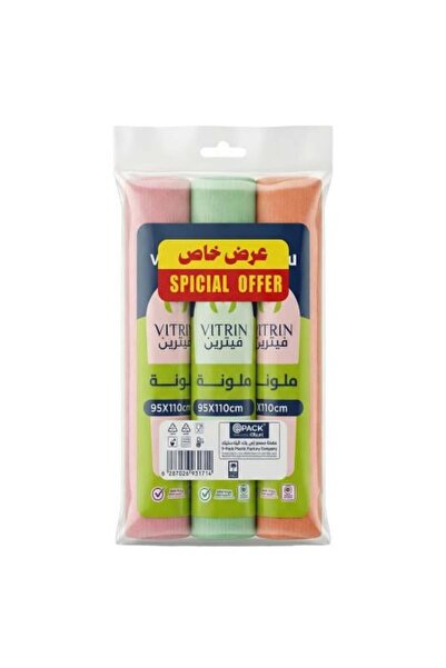 FO أغطية طاولات ملونة من فيترين - 110 × 95 سم - 3 لفات × 35 غطاءً