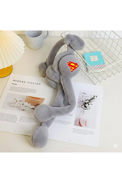 synshop Süperman Peluş Sesli Hareketli Oynar Kulaklı Kulaklık Kışlık Genç Kız...