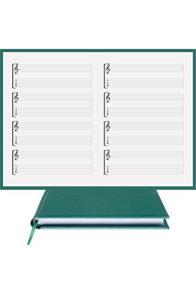 BİDEFTER Guitar Note Book with Left and Tab Key, 100% Handmade, Hand Sewing, ...