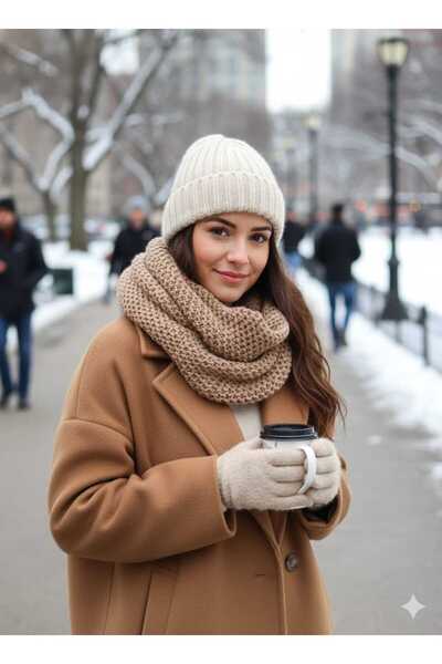 Lider MAGNESİA Wool Knitted Neck Collar Unisex Black