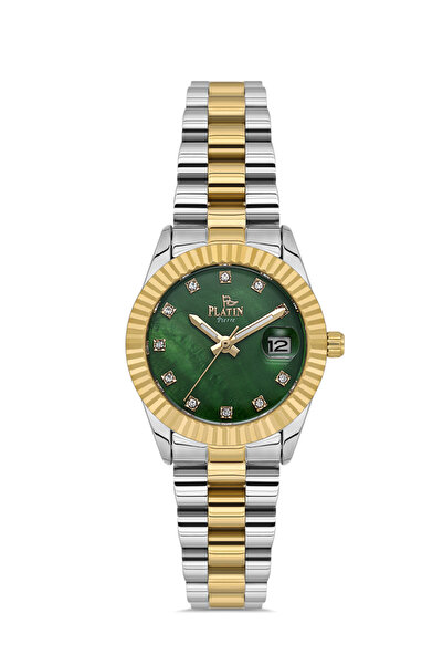 Platin Pierre Pl-1261La-D10 Minimal Calendar Dial Women's Wristwatch