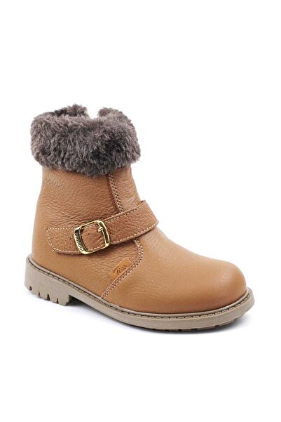 tino Padded boots for children, made of natural leather, with decorative fur ...