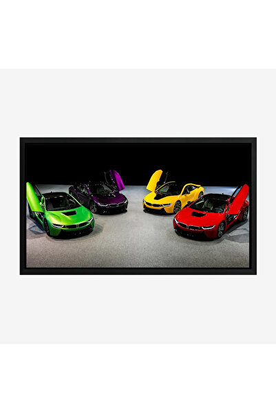 Tajridhome لوحة سيارات رياضية - مجموعة ملونة - خلفية داكنة - ديناميكي - لوحات...