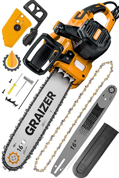 Graizer T 1800 W Kömürsüz Motor Çelik Şanzuman Bakir Sargili Elektrikli Ağaç ...