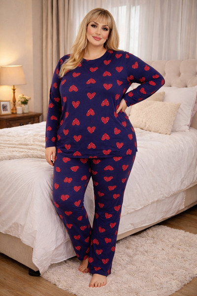 YASMİN Large Size Women's Pajamas Kit