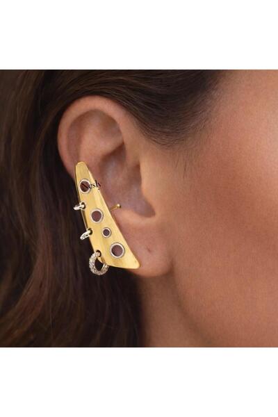 neslyaccessories Rain rock needle ear cuff earring