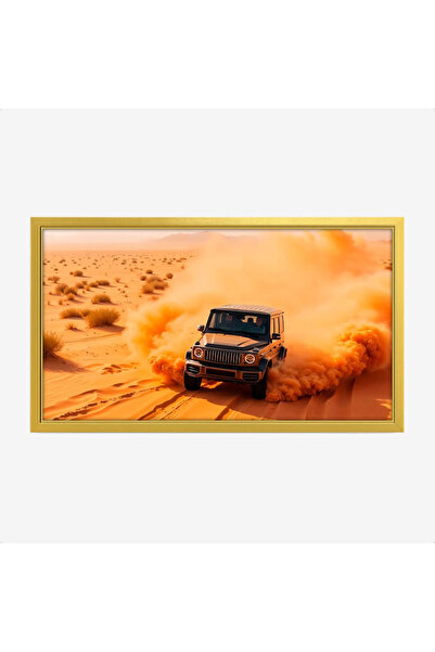 Tajridhome لوحة سيارات - سيارة في الصحراء - رمال ذهبية - مثير - لوحات حائط - ...