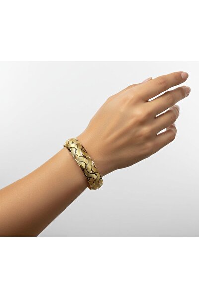 10 gr (GRAM) Sarmal Desenli Şarnel Bilezik 22 Ayar Altın Yatırımlık İşçiliksiz