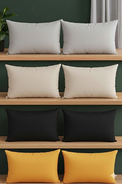 SADEN HOME Cotton Solid Color Pillowcase, 8 Pieces 4 Colors