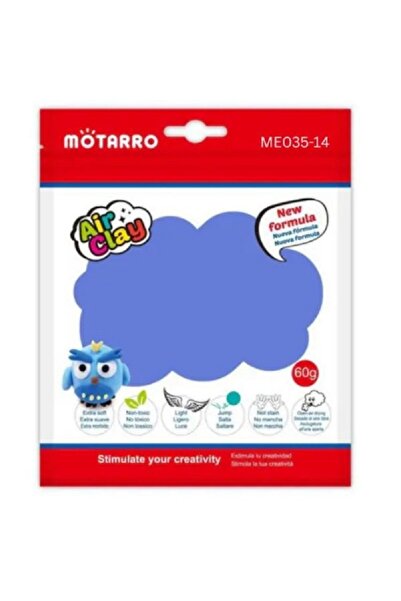 MOTARRO طين يجف في الهواء 60 غرام - طين تشكيل ناعم وغير سام للأطفال - طين أزر...