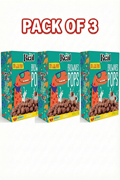REAL رقائق براوني بوبس - حبوب إفطار صحية غنية بالبروتين وقليلة السكر، عبوة 25...