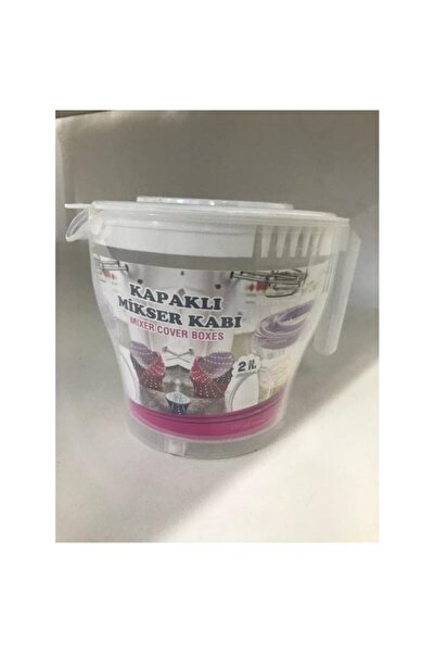 AyrStore 2 litre Çift Kapaklı Kırılmayan Özel Plastikten Üretilmiş Mikser Kabı