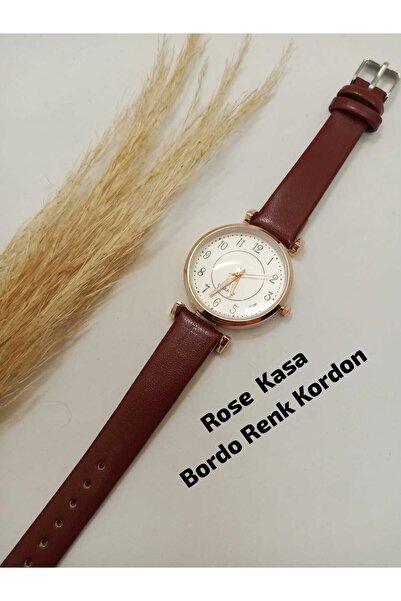 Brality Vintage Model Numeral Round Design - Bordo Color Cord (Flat) - Rose C...