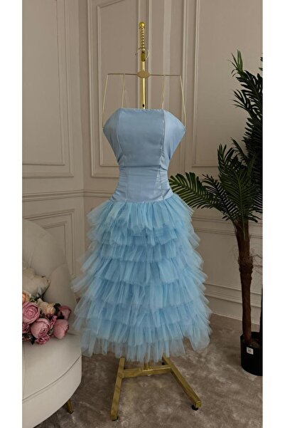 SKY dresses sky blue midi dress