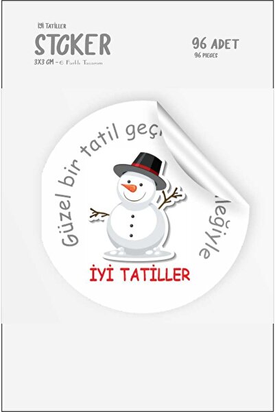 KanvasSepeti Iyi Tatiller Öğretmen Motivasyon Etiketi 3x3 Cm 96 Adet öğretmen...