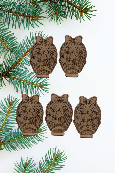 Şirin Lazer 5 bucăți MDF brut, din lemn, care poate fi vopsit, suport din MDF...