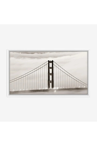 Tajridhome Bridge painting - Metal structure - Foggy sky - Serene - Modern ar...