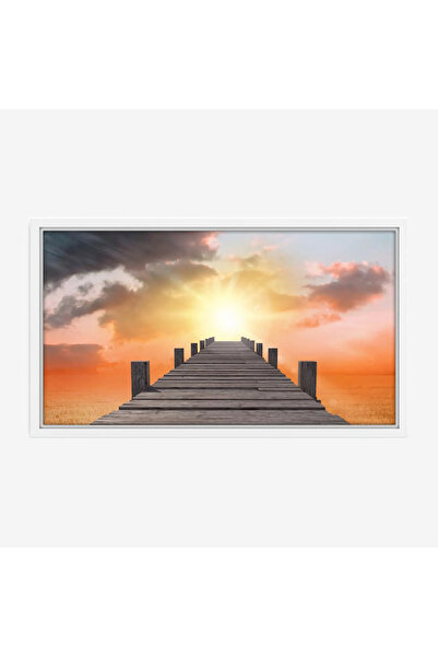 Tajridhome Seascape - Wooden Pier - Sunset - Tranquil - Nature Paintings - Ca...