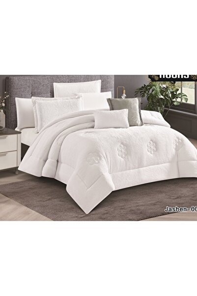 alzawia لحافات نفرين شتويه 8قطع فاخر مشجر وجه مخمل ووجه فرو ناعم