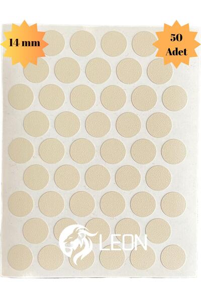 Mobilyap Leon Yapışkanlı Vida Tapası Tıpası Vida Kapatıcı Kapağı (50 Adet) Bej