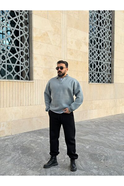 PEERLESS STORE Oversize Three Thread Raised Sweatshirt