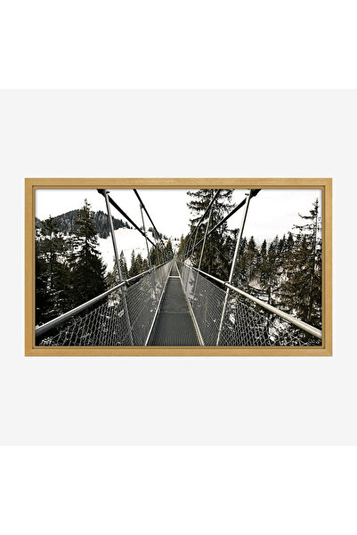 Tajridhome Suspension Bridge Painting - Scenery - Gray Colors - Serene - Natu...