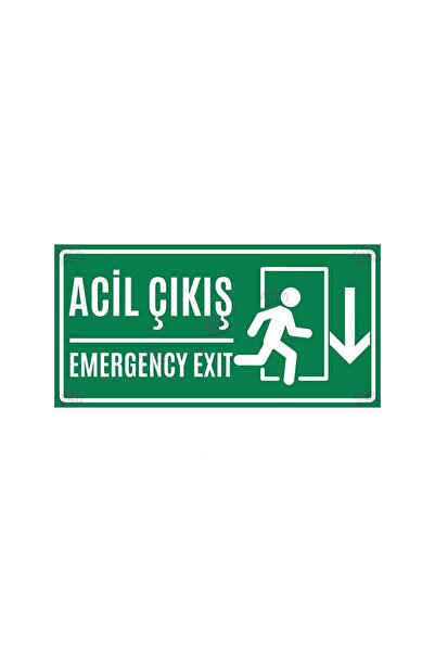 Hayg Equipment Acil Durum Çıkış Levhası Aşağı Yön – Dekota Emergency Exit Kap...