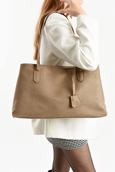 podyumgiyim Suede Shoulder Bag