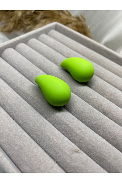 Kaan Accessoire Women's Matte Blue Drop Earrings Minimal Stylish Daily Use