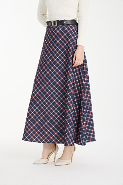 PINTORE تنورة نسائية منقوشة بحزام من قماش دابيل