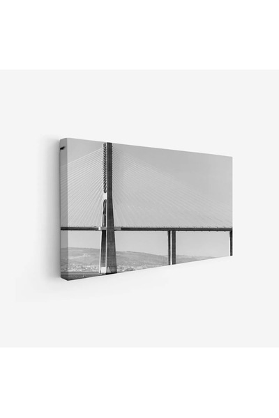 Tajridhome Architectural painting - Modern bridge - Gray tones - Contemporary...