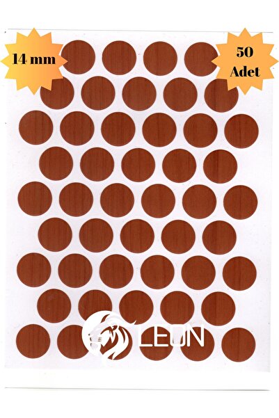 Mobilyap Leon Yapışkanlı Vida Tapası Tıpası Vida Kapatıcı Kapağı (50 Adet) Kiraz