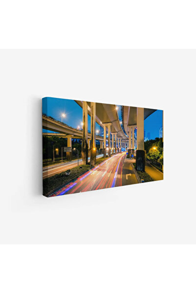 Tajridhome لوحة منظر حضري - حركة مرور سريعة - أضواء ليلية - ديناميكي - لوحات ...