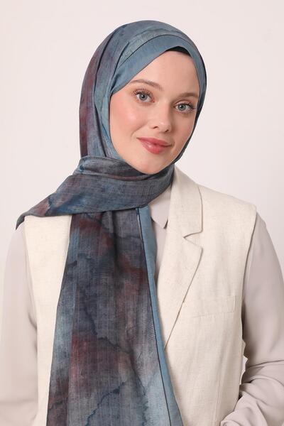 Luvensa Petrol Green Luvensara Smoke Pattern Summer Shawl