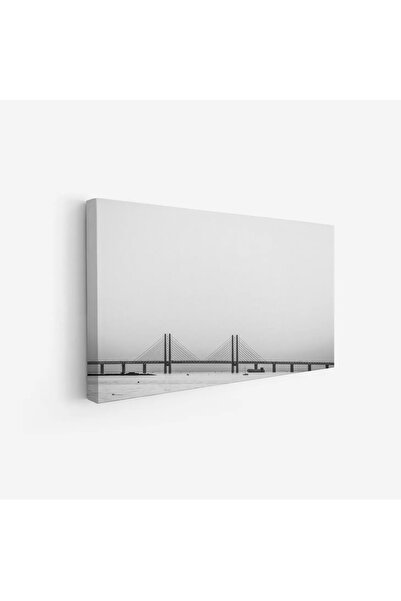 Tajridhome Bridge painting - Bridge view with the sea - Gray tones - Serene -...