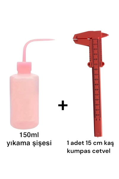 Genel Markalar KALICI MAKYAŞ DÖVME KAŞ TASARIM SİMETRİ CETVELİ YIKAMA ŞİŞESİ