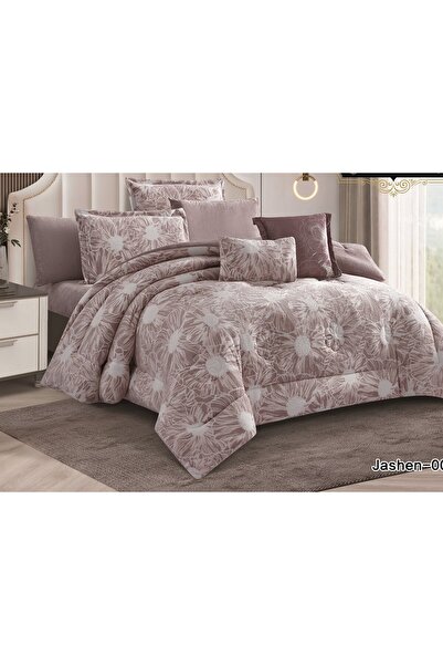 alzawia لحافات نفرين شتويه 8قطع فاخر مشجر وجه مخمل ووجه فرو ناعم