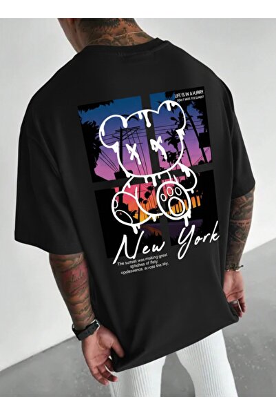 one button Tricou unisex cu gât rotund, imprimat pe ambele părți, cu detaliu ...